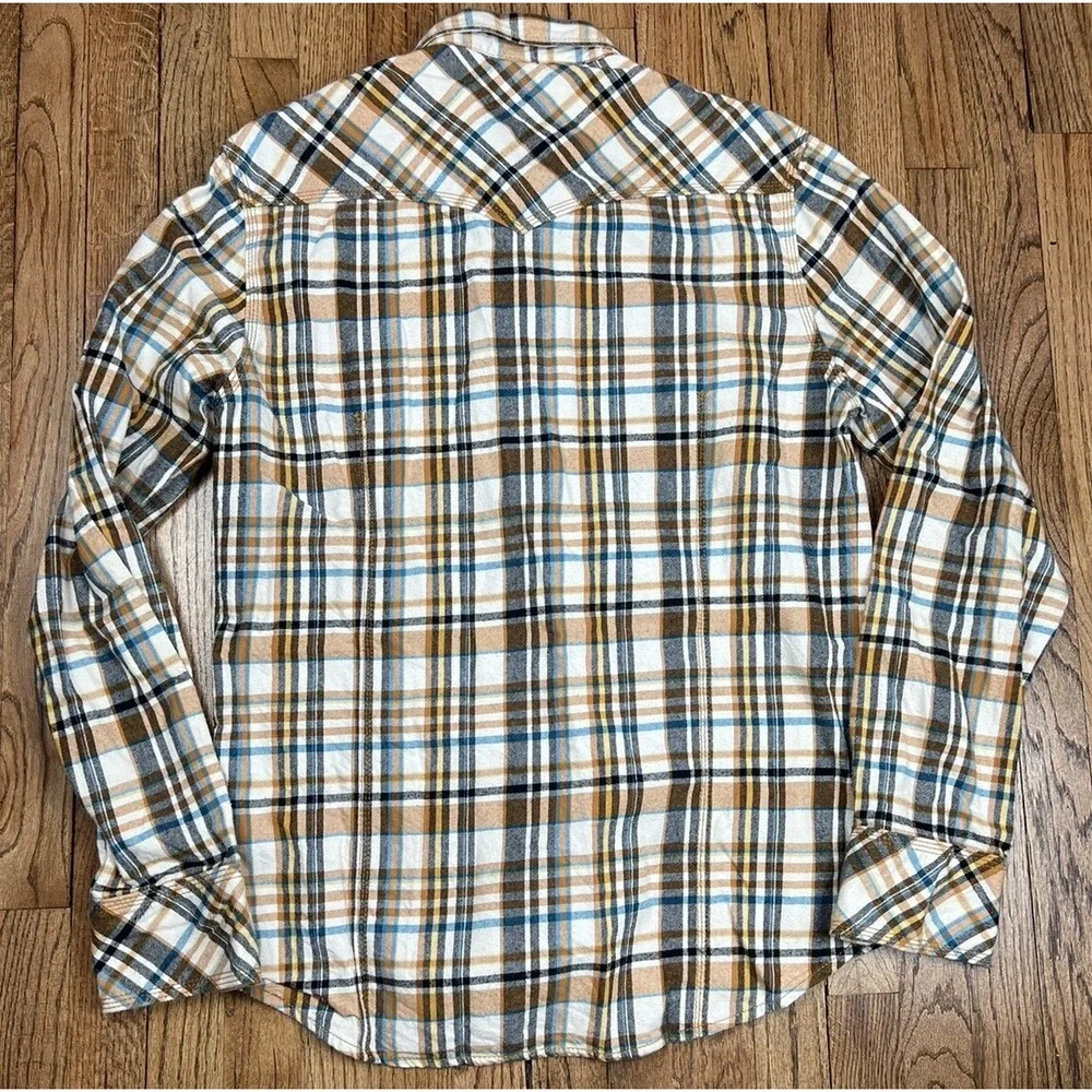 True Religion Plaid Western Pearl‎ Snap Long Sleeve Shirt Men's Size 2XL